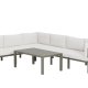 VENTURE HOME Copacabana H�rnsoffa 3 + 3 med Bord - Brun / Vit Boucl�