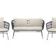 VENTURE HOME Isola Lounge Soffa med 2 Isola Lounge F�t�ljer - Svart / Svart Rotting