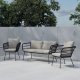 VENTURE HOME Isola Lounge Soffa med 2 Isola Lounge F�t�ljer - Svart / Svart Rotting