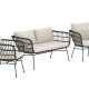 VENTURE HOME Isola Lounge Soffa med 2 Isola Lounge F�t�ljer - Svart / Svart Rotting