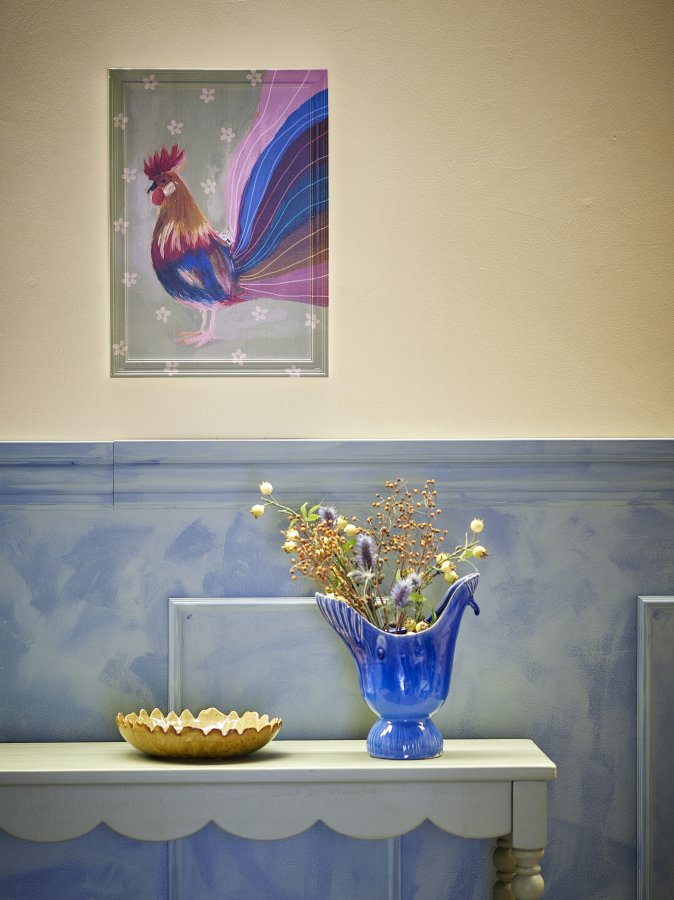 CREATIVE COLLECTION Hanaia Illustration mit Rahmen, Grün, Kiefer (L35,5xH50xB2 cm)