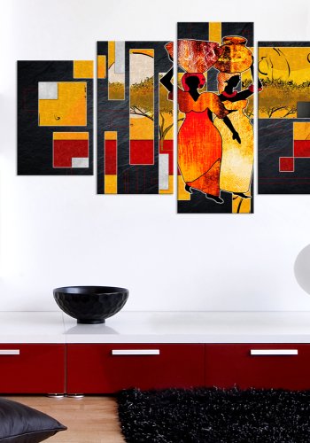 ARTGEIST Bild auf Leinwand gedruckt - Desert Walk, 5-teilig - Mehrere Gren