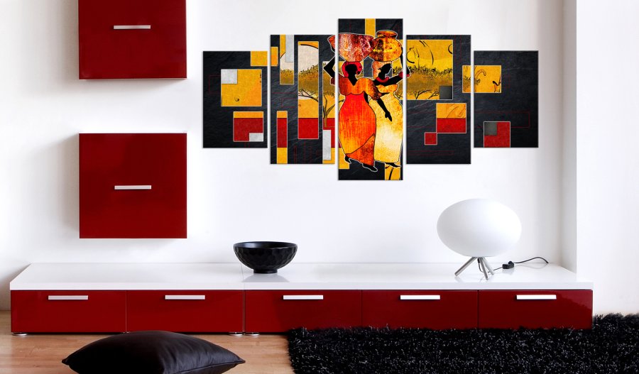 ARTGEIST Bild auf Leinwand gedruckt - Desert Walk, 5-teilig - Mehrere Gren