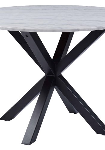 ACT NORDIC Heaven Esstisch - weiß/schwarzer Marmor/Metall, rund (:110)
