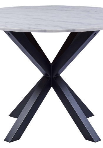 ACT NORDIC Heaven Esstisch - weiß/schwarzer Marmor/Metall, rund (:110)