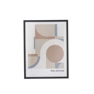 BLOOMINGVILLE Arches Illustration billede, rektangulr - glas og sort fyrretr (42x32)