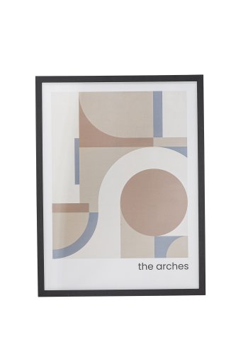 BLOOMINGVILLE Buer Illustrasjon med ramme, Svart, Furu