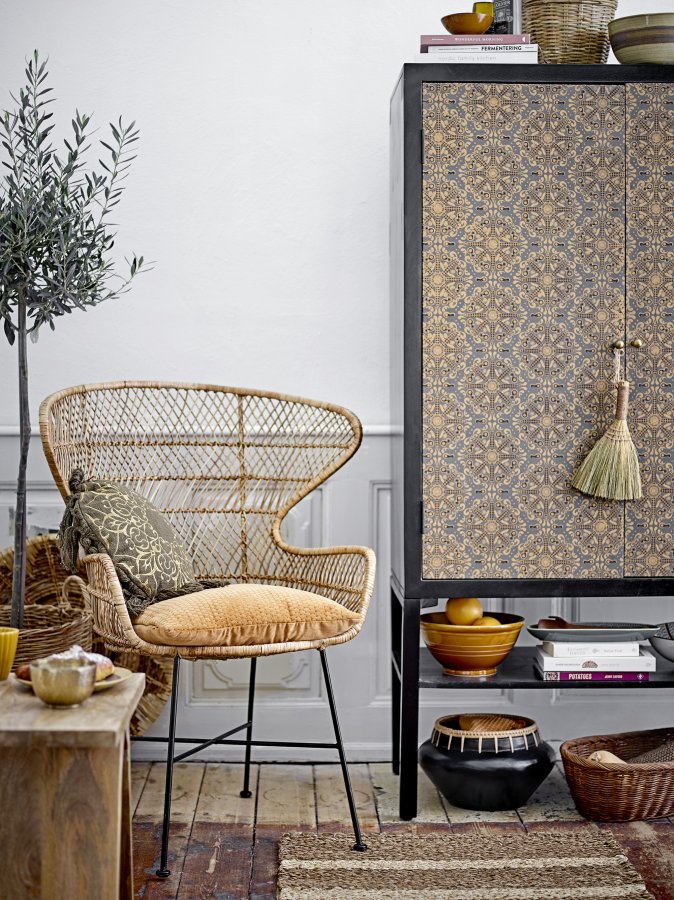 BLOOMINGVILLE Felex gulvteppe, rektangulrt - naturlig vannhyasint (275x70)