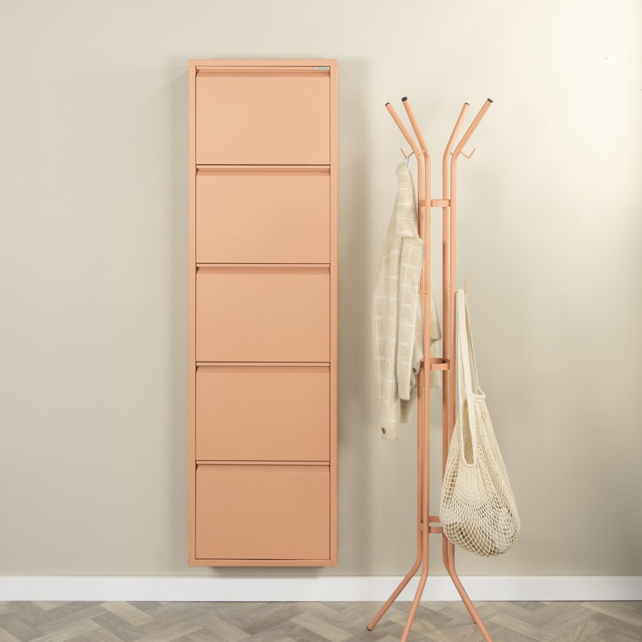 SPINDER DESIGN BILLY 5 skoskap, m. 5 drer - leire terra stl