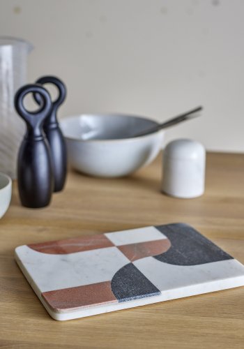 BLOOMINGVILLE Jazzi Schneidebrett, Wei, Marmor