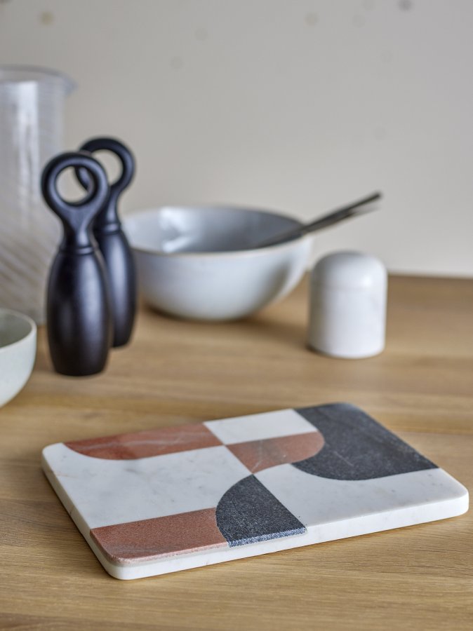 BLOOMINGVILLE Jazzi Schneidebrett, Wei, Marmor