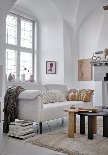 BLOOMINGVILLE Luppa sofabord - brun gummitr (53x36)