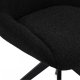 Helena spisebordsstol, med svingfunksjon - svart polyesterstoff og sort metall