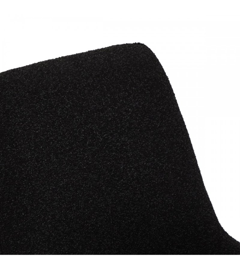 Helena spisebordsstol, med svingfunksjon - svart polyesterstoff og sort metall