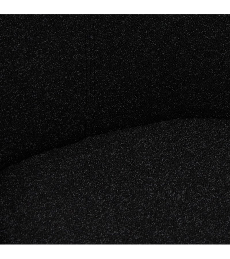 Helena spisebordsstol, med svingfunksjon - svart polyesterstoff og sort metall