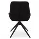 Helena spisebordsstol, med svingfunksjon - svart polyesterstoff og sort metall