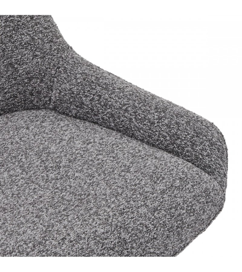 Helena spisebordsstol, med svingfunksjon - gr polyesterstoff og sort metall