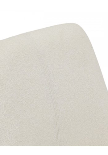 Helena spisebordsstol, med dreiefunksjon - hvitt polyesterstoff og sort metall