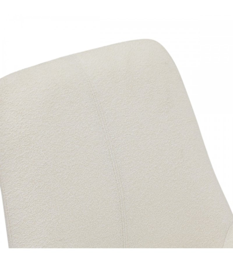 Helena spisebordsstol, med dreiefunksjon - hvitt polyesterstoff og sort metall