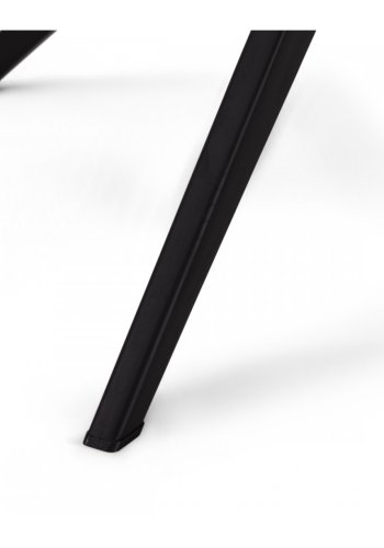 Helena spisebordsstol, med dreiefunksjon - hvitt polyesterstoff og sort metall