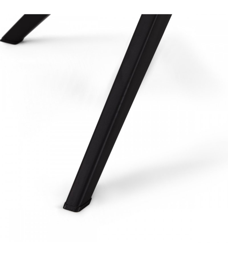 Helena spisebordsstol, med dreiefunksjon - hvitt polyesterstoff og sort metall