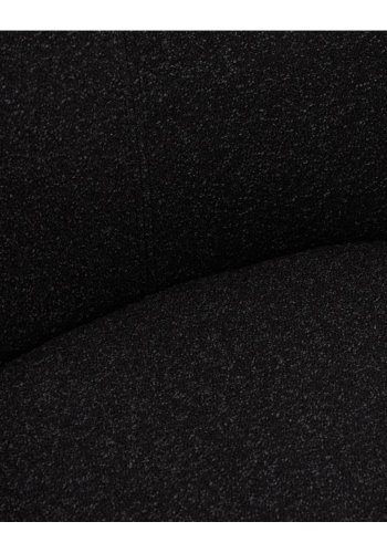 Helena spisebordsstol, med armlener og svingfunksjon - svart polyesterstoff og sort metall