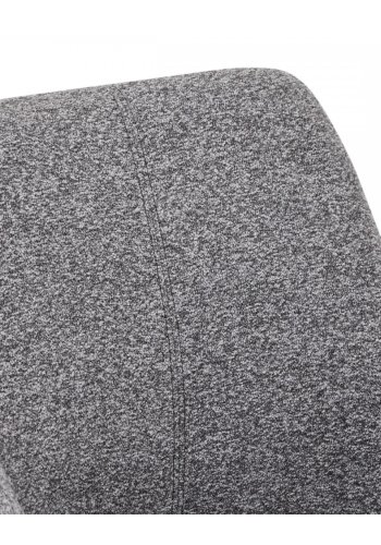 Helena spisebordsstol, med armlener og svingfunksjon - gr polyesterstoff og sort metall