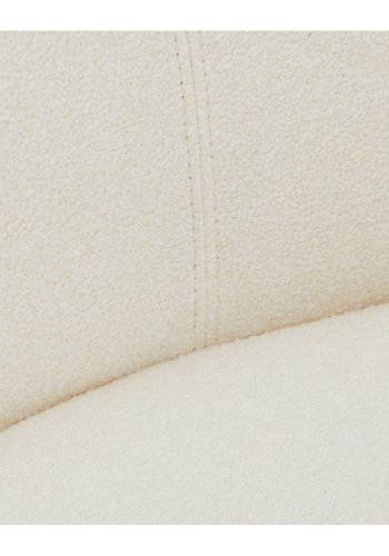 Helena spisebordsstol, med armlener og svingfunksjon - hvitt polyesterstoff og sort metall