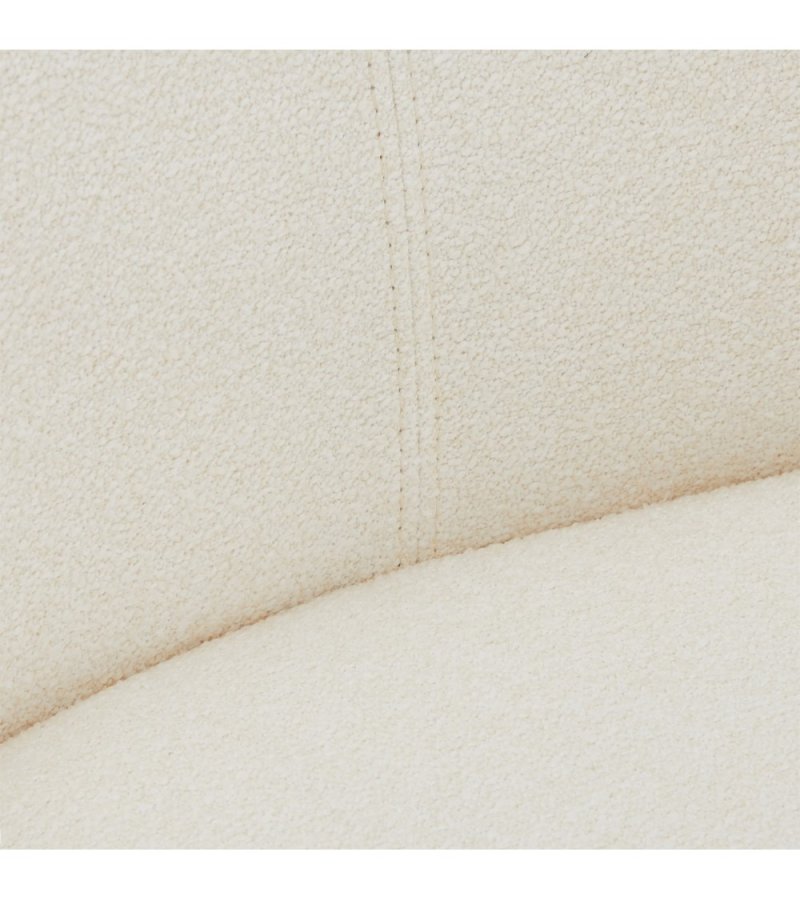 Helena spisebordsstol, med armlener og svingfunksjon - hvitt polyesterstoff og sort metall