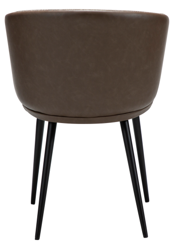 DANFORM Hey Sessel, mit Armlehnen - Major brauner Bouclé-Stoff/Kunstleder und schwarzer Stahl