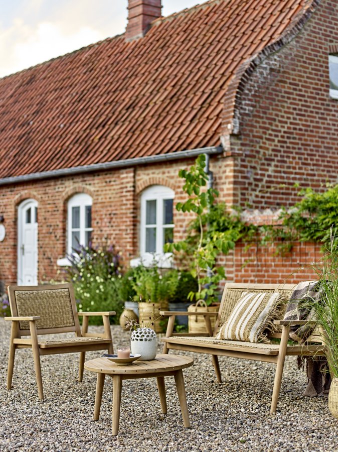 BLOOMINGVILLE Sorrento udendrs sofabord, rund - natur akacietr (64)