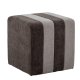 BLOOMINGVILLE Flint Pouf, quadratisch – braunes Polyester (45x45)