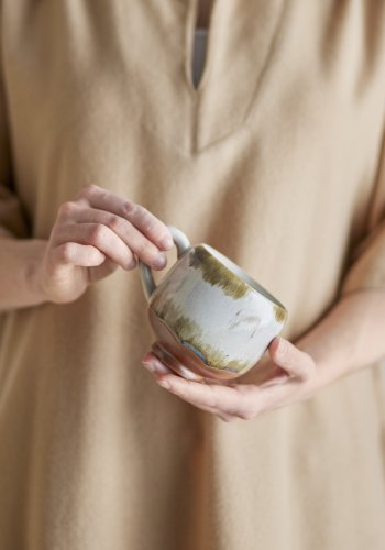 BLOOMINGVILLE Jadekopp, Natur, Steinty (D9,5xH8,5 cm, Sett med 4)