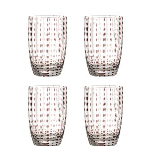 BLOOMINGVILLE Brinley drikkeglas - brun glas (D7,5xH11) (st af 4)