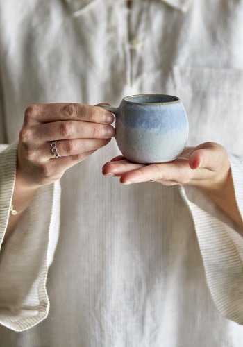 BLOOMINGVILLE Paula Espressotasse, Blau, Steingut