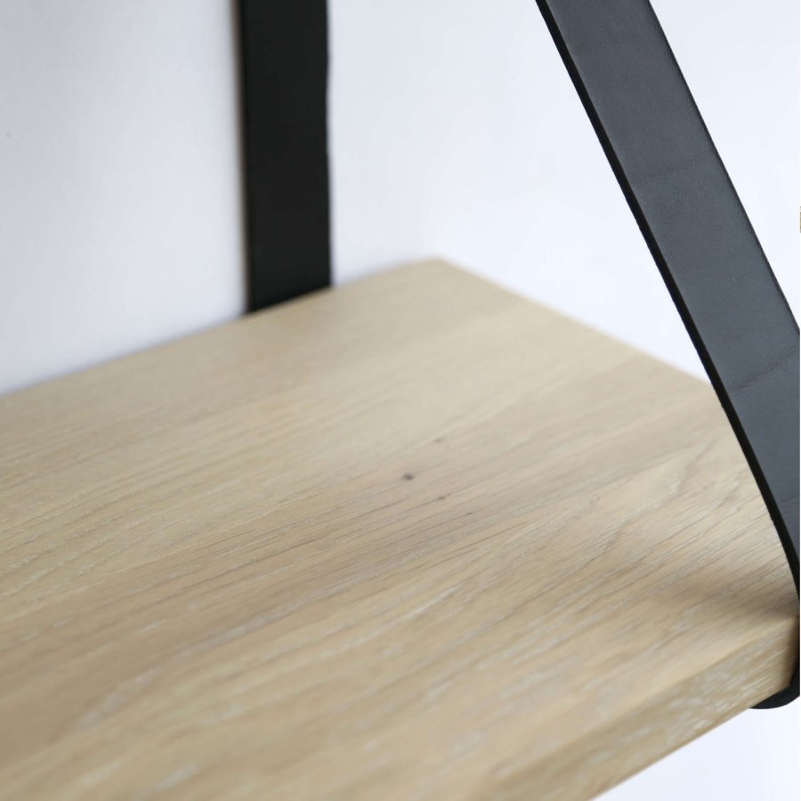 NocNoi Harre Vig vghylde - hvidolieret egetr m. sort lderstrop, 50-100