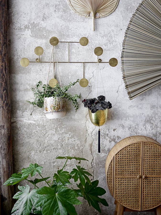 BLOOMINGVILLE Fia Garderobenständer, Messing, Metall, L76xH7,5xB38 cm