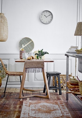 BLOOMINGVILLE Rama bordlampe - jute og hvitt steinty