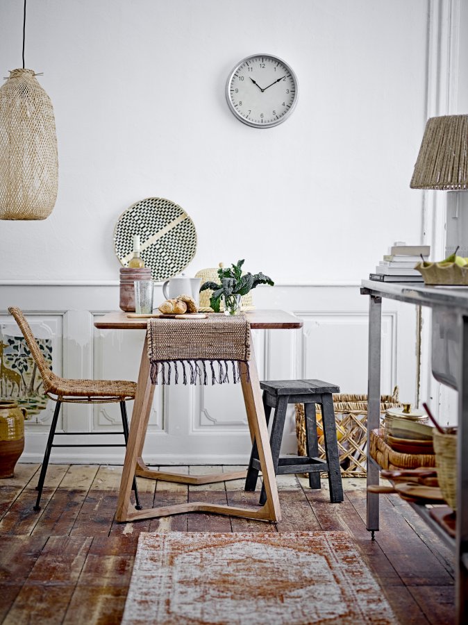 BLOOMINGVILLE Rama bordlampe - jute og hvitt steinty