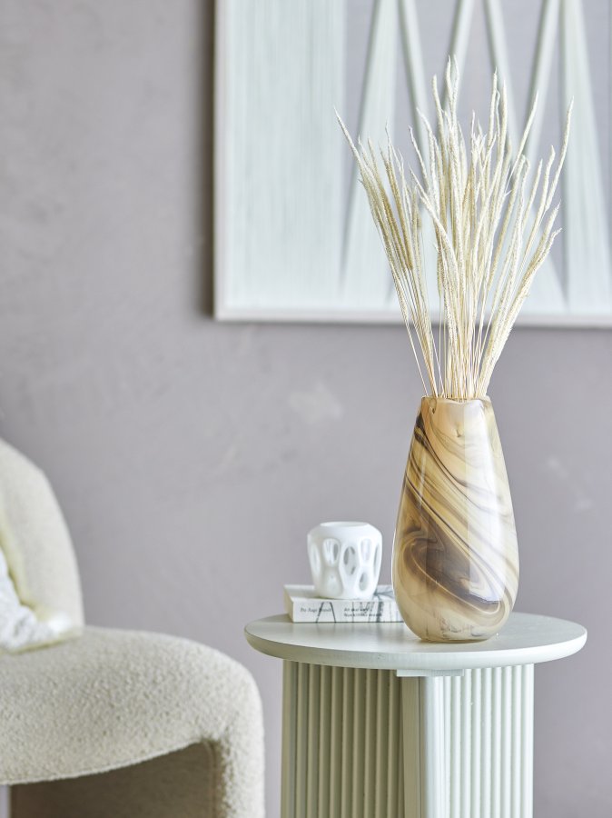 BLOOMINGVILLE Algar Vase, Braun, Glas (D14,5xH28 cm)