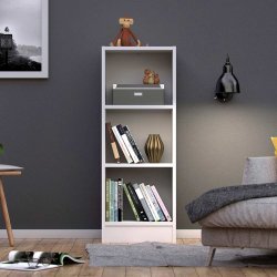 Basic reolsystem - hvid/klar glas, m. 8 lger