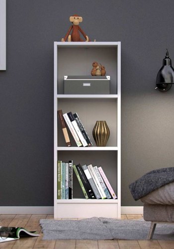 TVILUM Basic reolsystem - hvid/klar glas, m. 8 lger