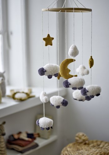 BLOOMINGVILLE MINI Dollynyckel, Vit, Polyester (D20xL75 cm)