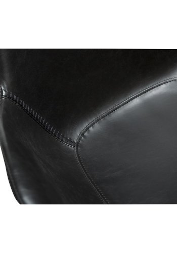 DAN-FORM Hype Matstol, med Armstöd - Vintage Svart Konstläder och Svart Stl