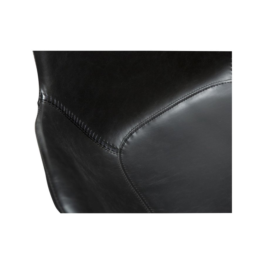 DAN-FORM Hype Matstol, med Armstöd - Vintage Svart Konstläder och Svart Stl