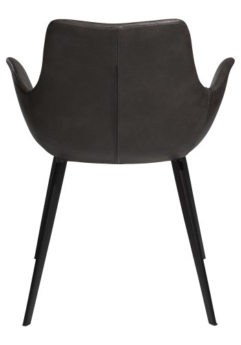 DAN-FORM Hype Matstol, med Armstöd - Vintage Gr Konstläder och Svart Stl