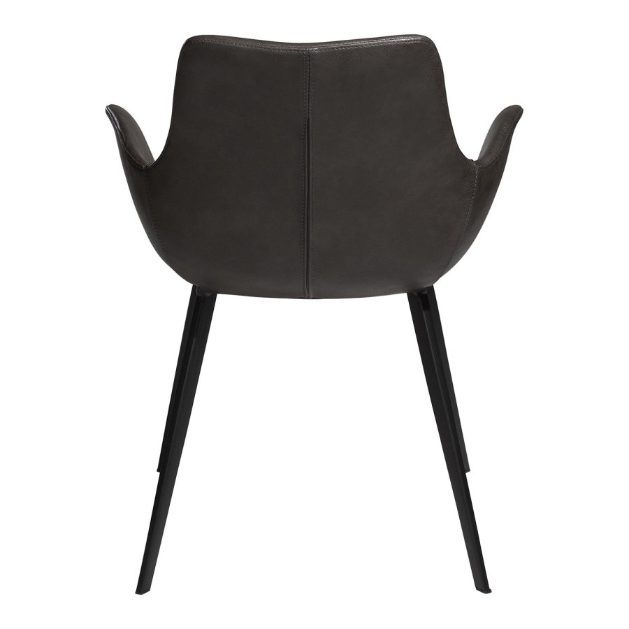 DAN-FORM Hype Matstol, med Armstöd - Vintage Gr Konstläder och Svart Stl