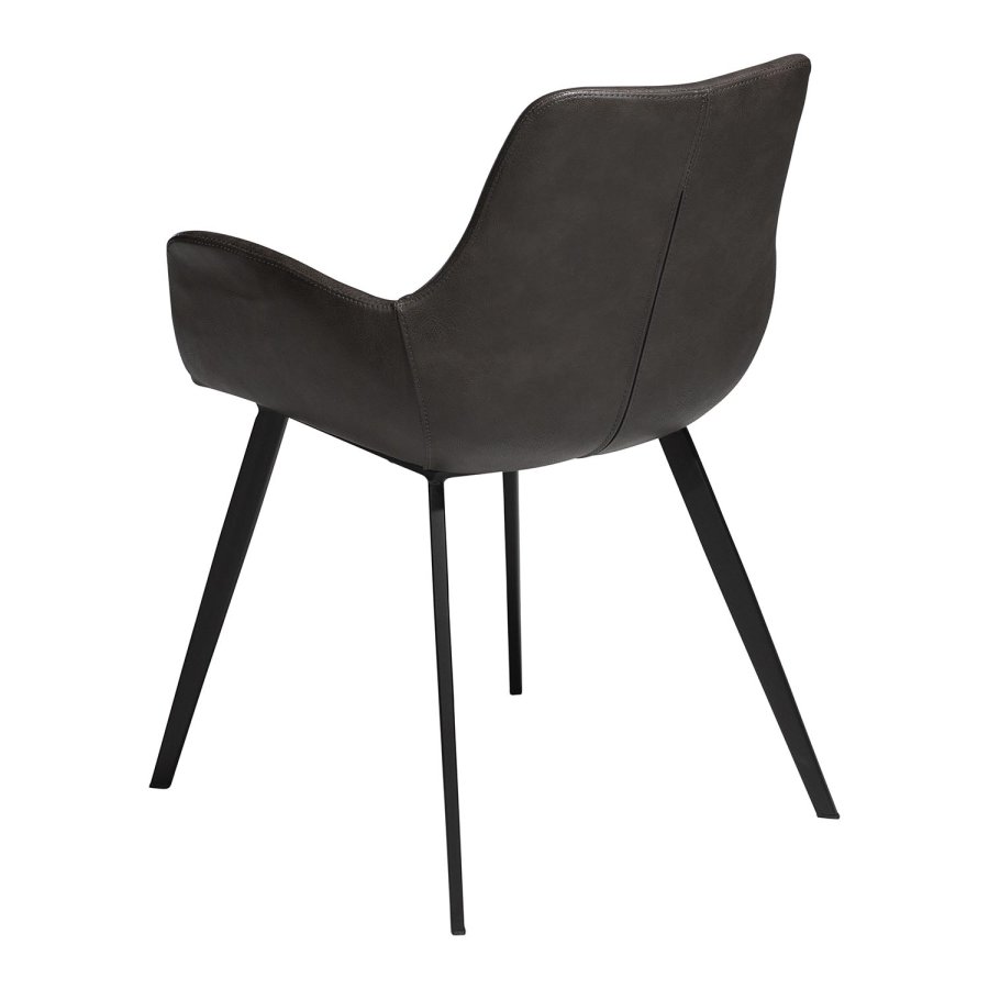 DAN-FORM Hype Matstol, med Armstöd - Vintage Gr Konstläder och Svart Stl