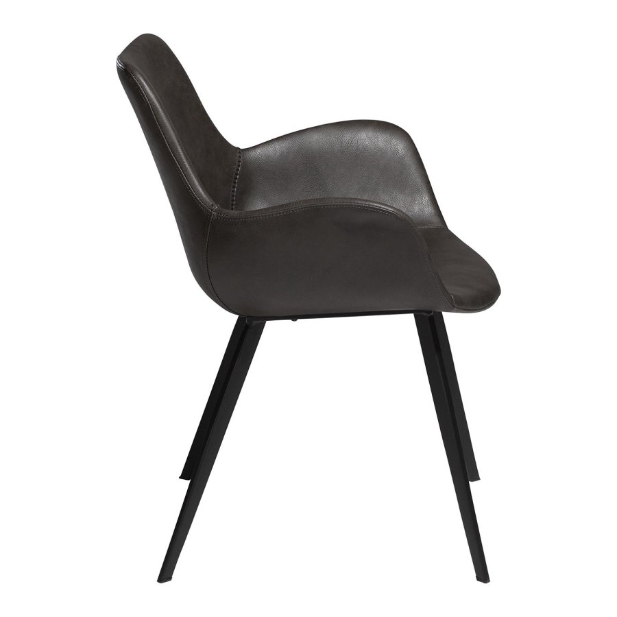 DAN-FORM Hype Matstol, med Armstöd - Vintage Gr Konstläder och Svart Stl