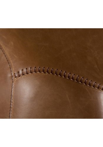 DAN-FORM Hype Matstol, med Armstöd - Vintage Ljusbrunt Konstläder och Svart Stl